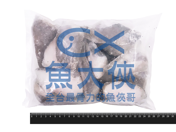 1E6A【魚大俠】FH233大比目魚-尾段小包裝 (1kg/50%冰/包)#比目小包尾