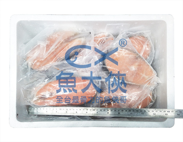 1D7B【魚大俠】FH258智利-鮭魚厚切18片(6kg/15%冰/套袋/件)