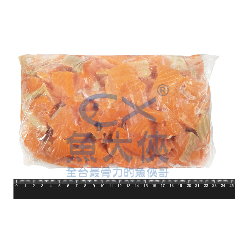 1D7B【魚大俠】FH281虹鱒魚肉塊/鮭魚肉丁(1kg/包)