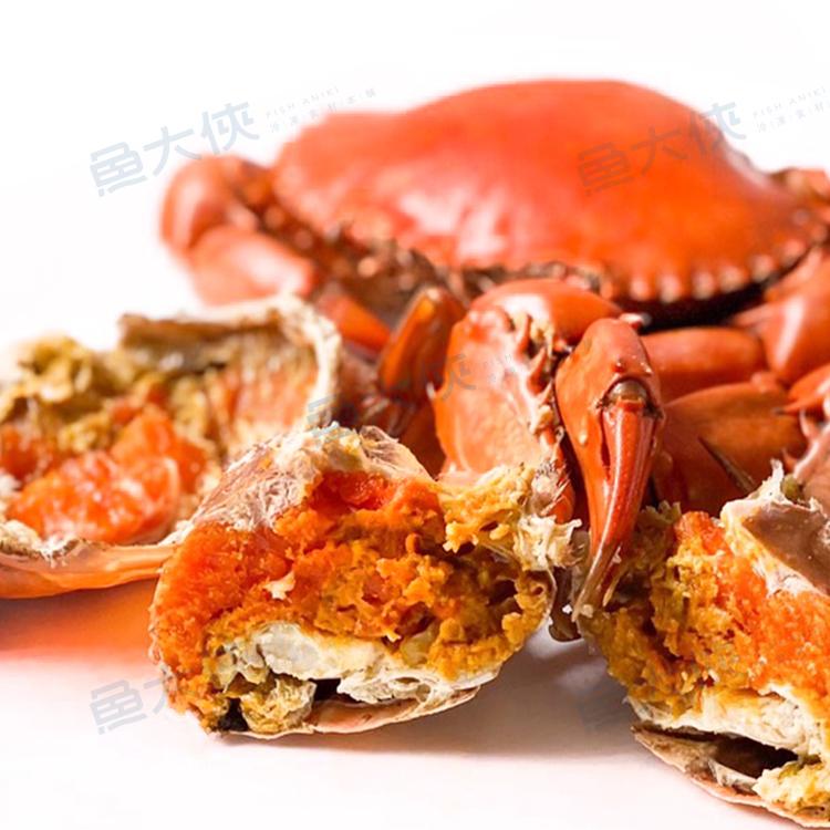 緬甸-熟凍紅蟳蟹(125~150g規格/隻)-1C7A【魚大俠】SP130