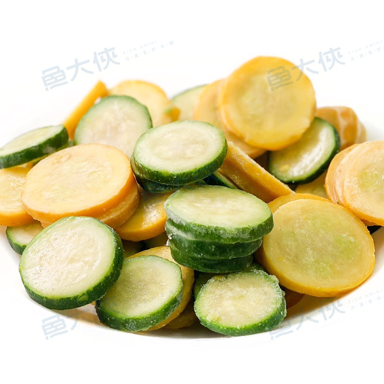 比利時-熟凍雙色櫛瓜片(500g/包)#節瓜-1J6A【魚大俠】AR233