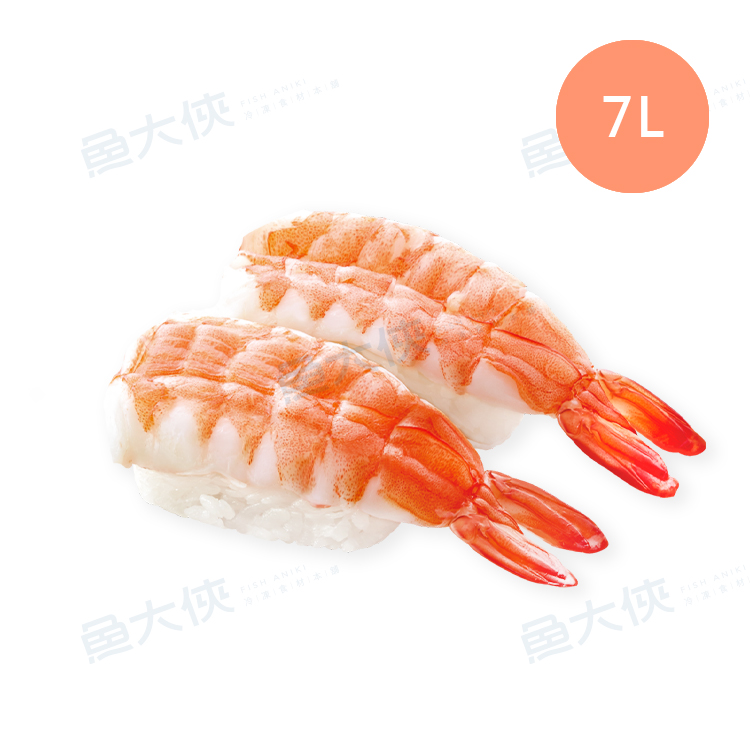 壽司蝦7L規格(30尾/盤) #壽司_熟-1I1A【魚大俠】SP154